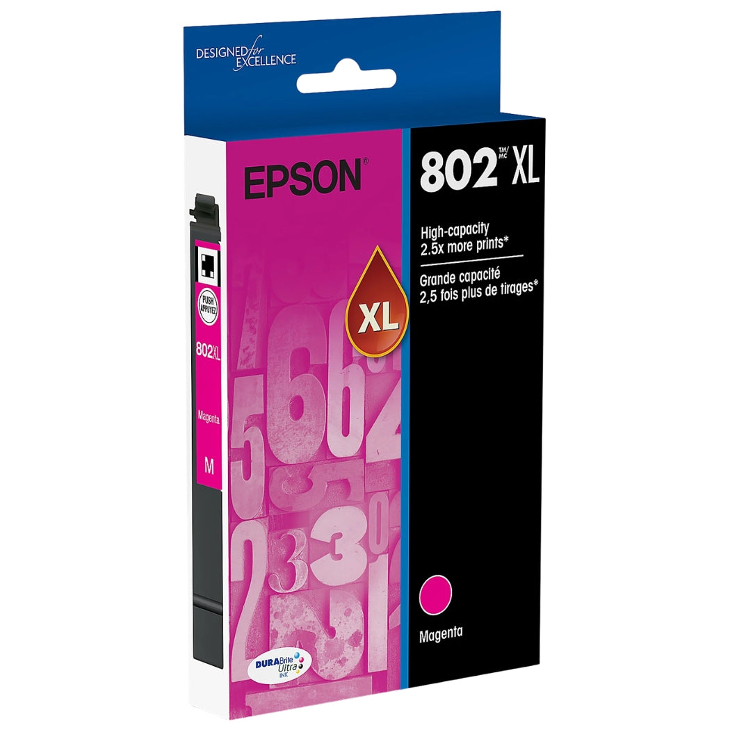 New, Pre-Owned - Epson T802XL High Yield Magenta Ink Cartridge, T802XL320