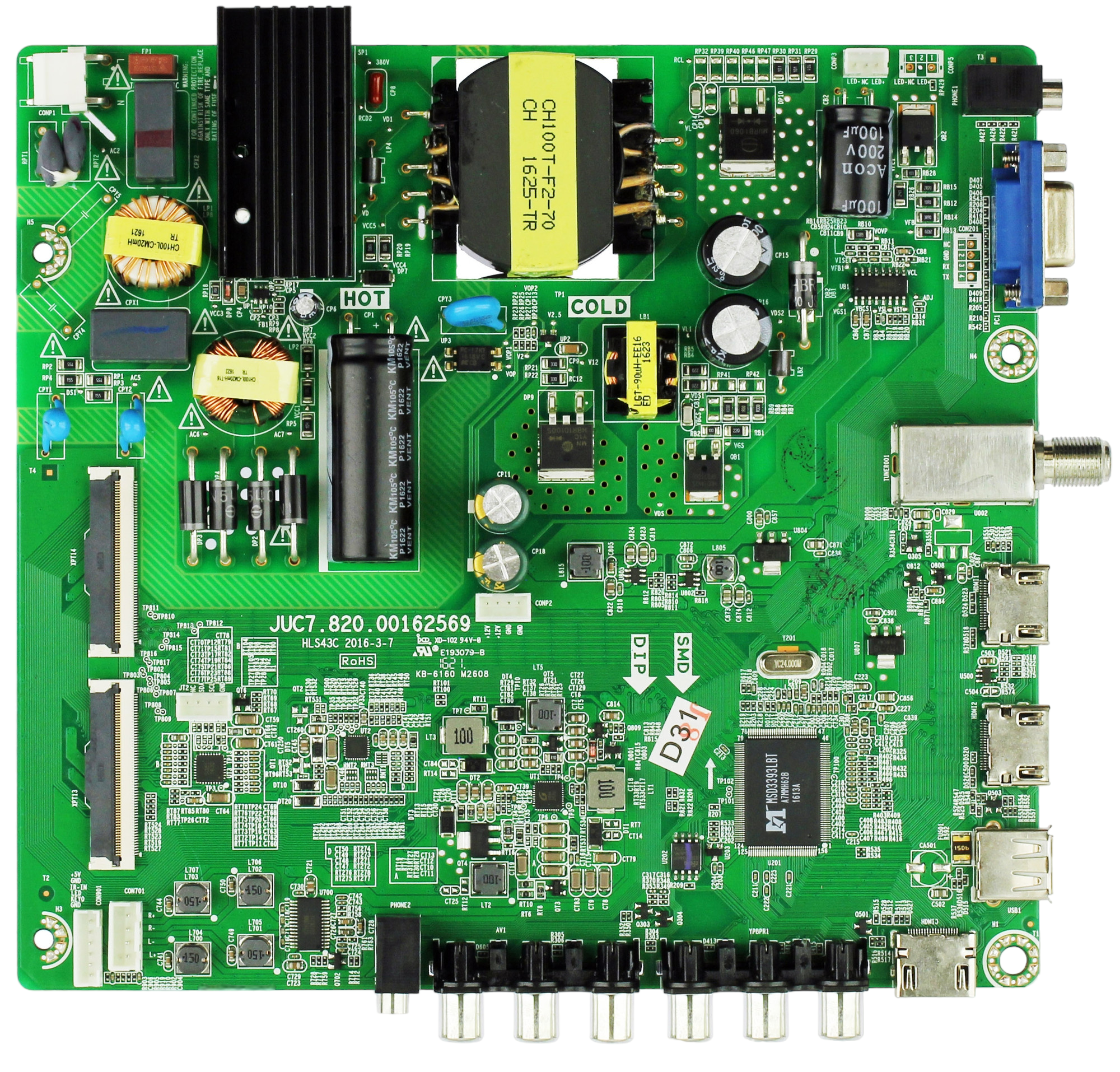 RCA 50G850152608-A1 Main Board/Power Supply for LED50E45RH (SEE NOTE)