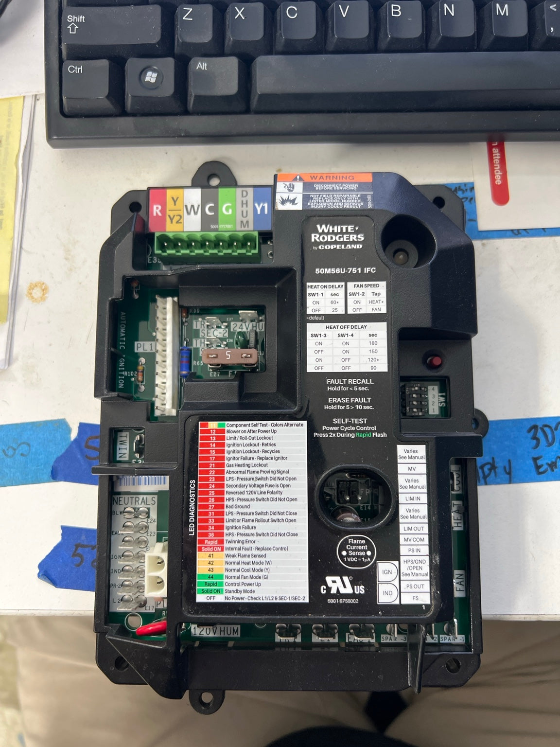White-Rodgers 50M56U-751 50M56-751-0299 furnace control board