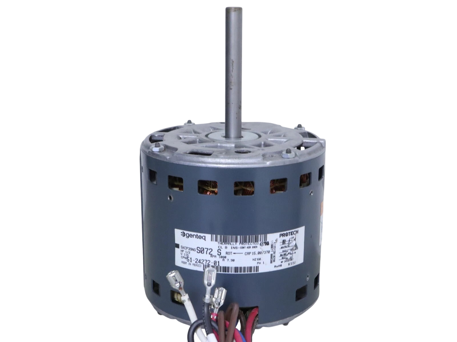 GE Genteq Motors 5KCP39NGS072S Blower Motor 1/2HP 115V 1080RPM 1PH 51-24272-01