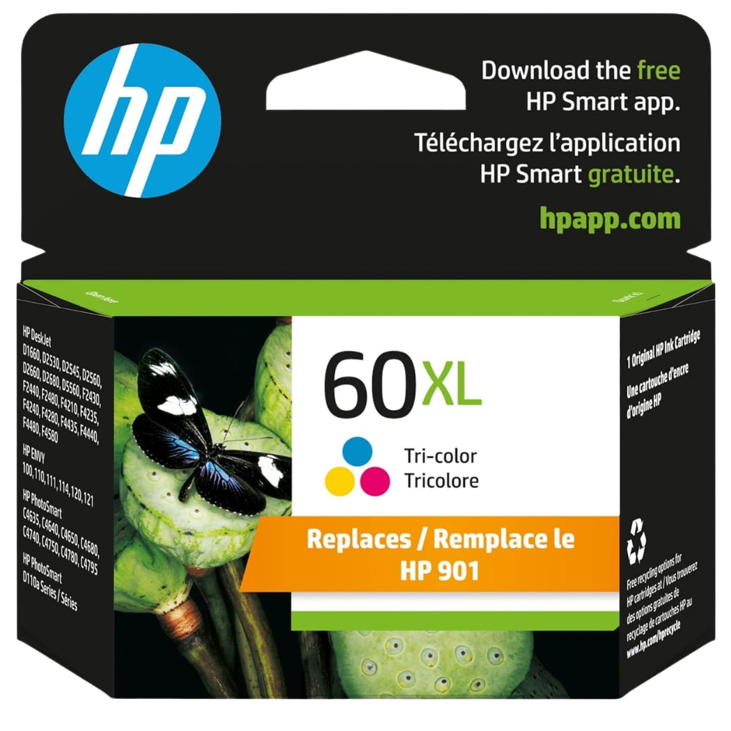 New, Pre-Owned - HP 60XL (CC644WN) Tri-Color Ink Cartridge