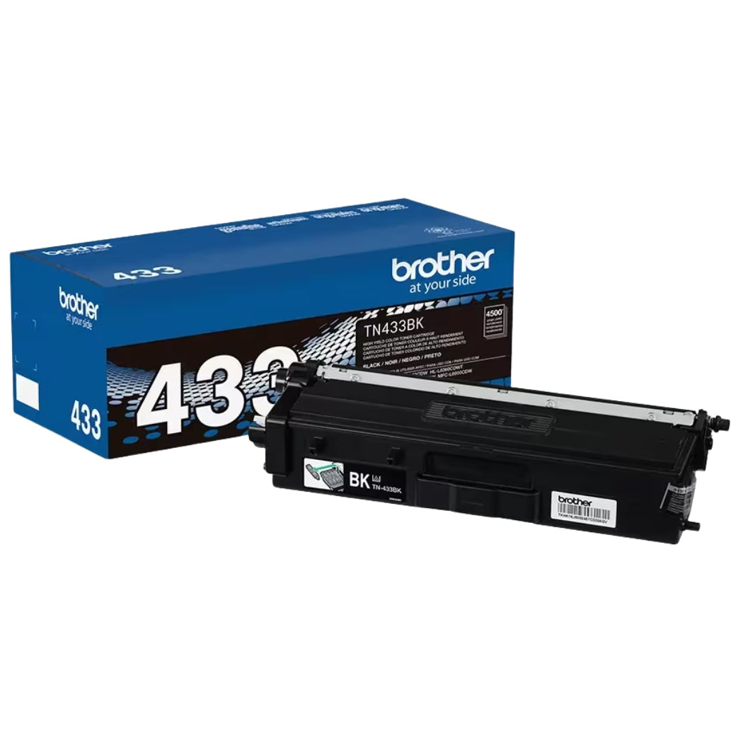New, Pre-Owned - Brother TN-433 Black Toner Cartridge, TN433BK