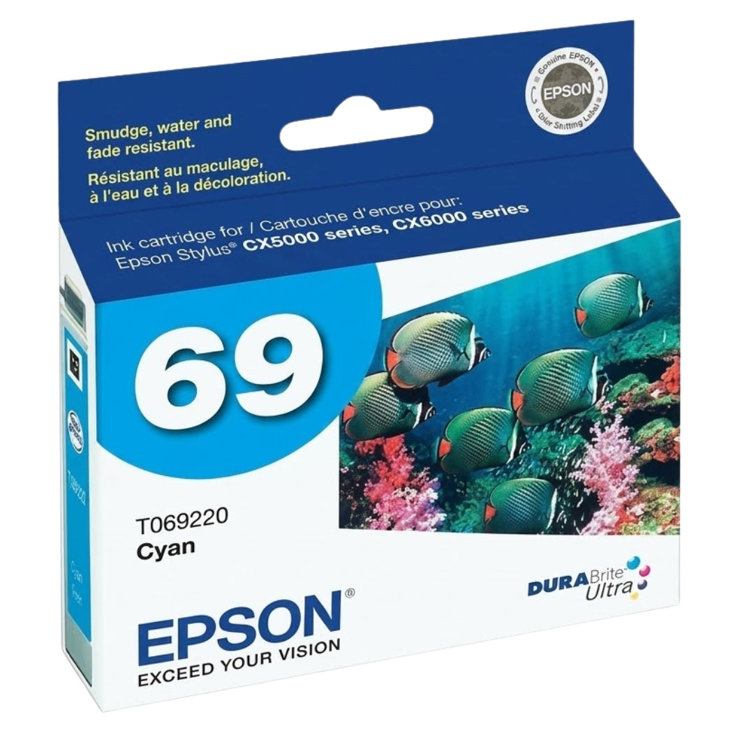 New, Pre-Owned - Epson 69 Cyan Ink Cartridge