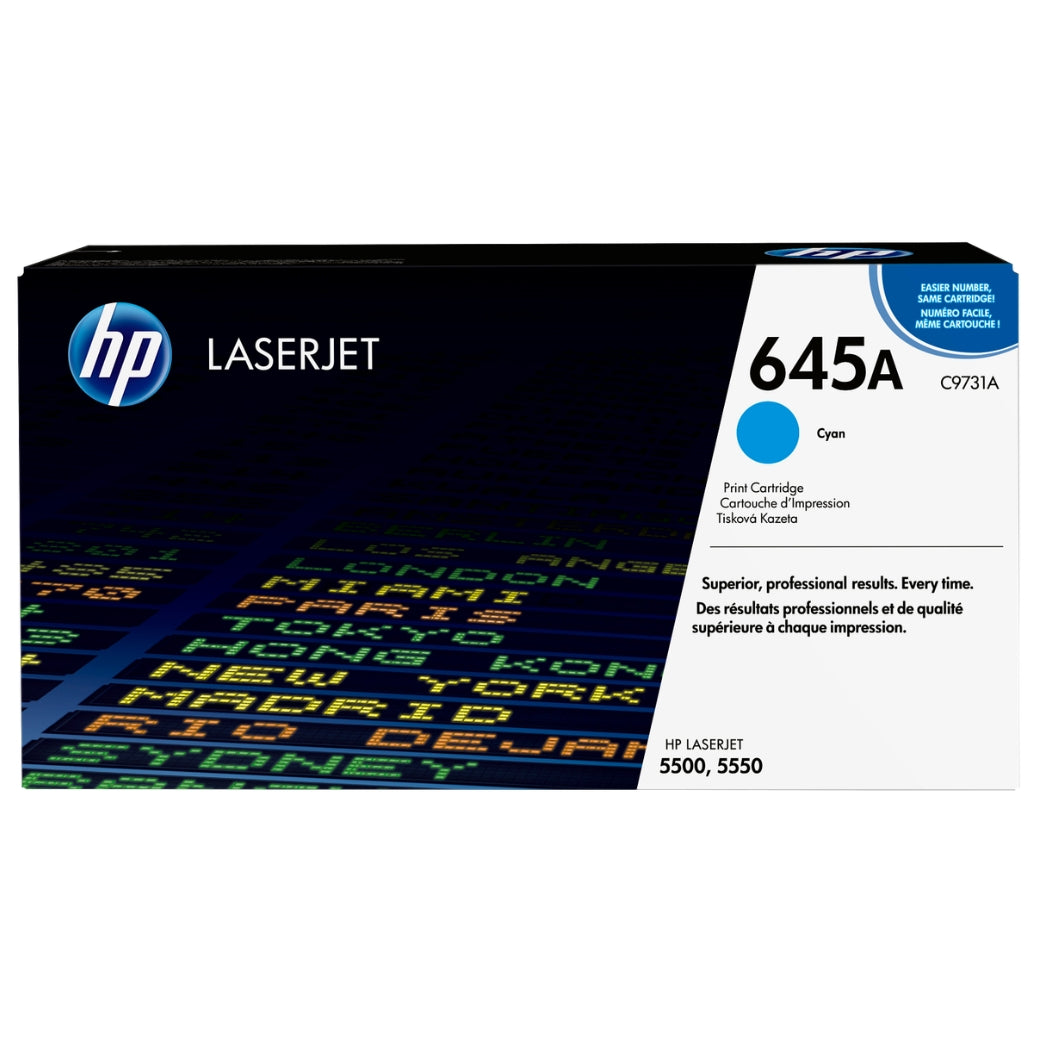 New, Pre-Owned - HP 645A Cyan New, Pre-Owned - LaserJet Toner Cartridge, C9731A