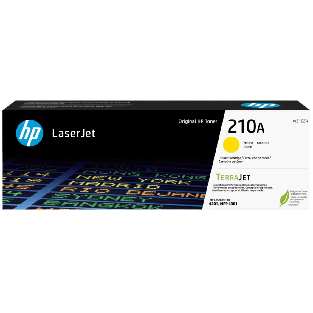 New, Pre-Owned - HP 210A Standard Yield Yellow Toner Cartridge, W2102A