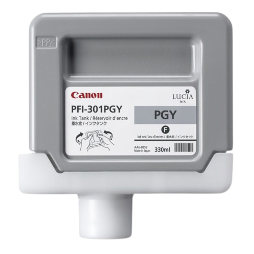 New, Pre-Owned - Canon PFI-301PGY Standard-Yield Photo Grey Ink Cartridge, 1496B001AA
