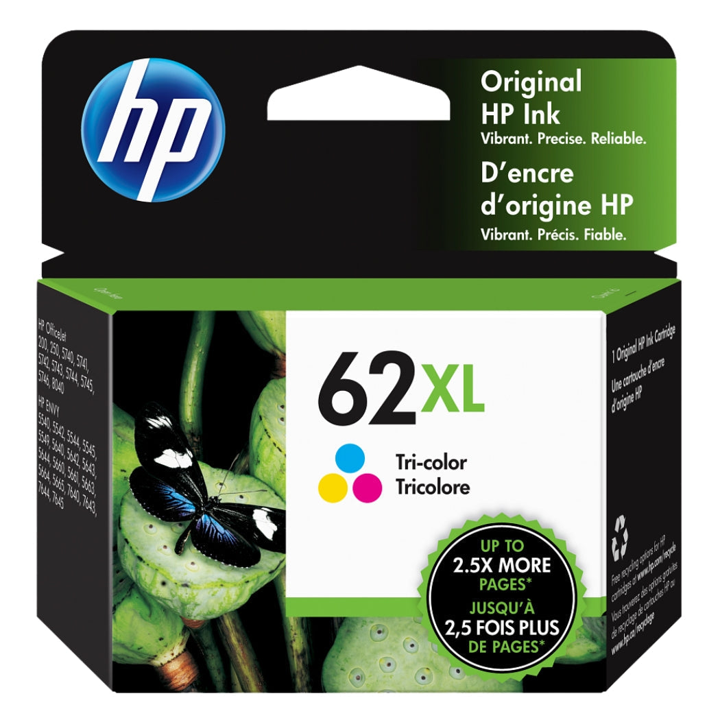 New, Pre-Owned - HP 62XL (C2P07AN) Tri-Color Ink Cartridge