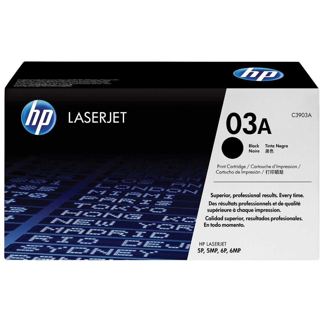 New, Pre-Owned - HP 03A Standard Yield Black Laser Toner Cartridge, C3903A
