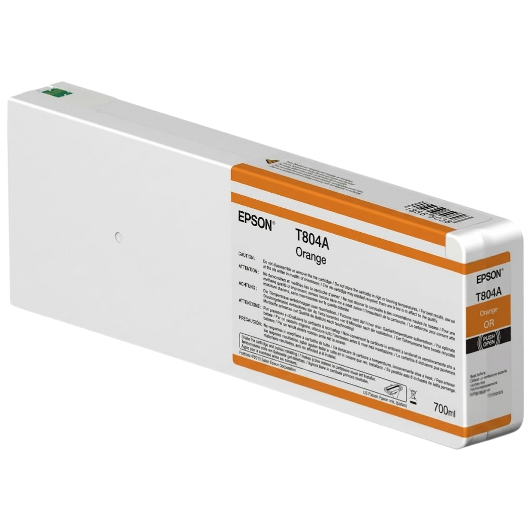 New, Pre-Owned - Epson 700ml UltraChrome HD Orange Ink Cartridge, T804A00