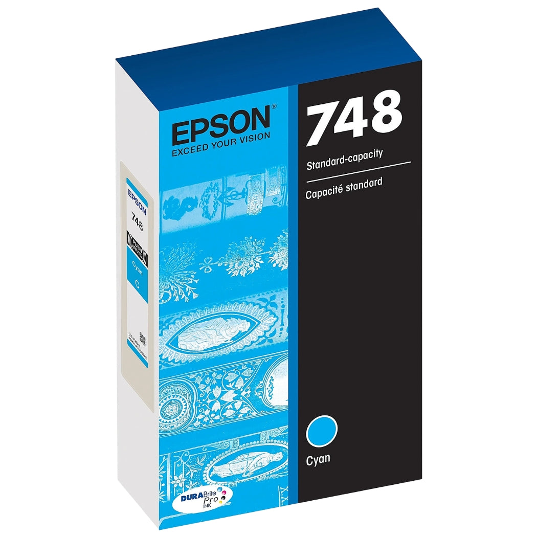 New, Pre-Owned - Epson 748 Standard-Yield Cyan DURABrite Pro Ink Cartridge, T748220