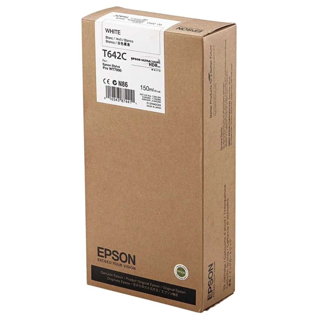 New, Pre-Owned - Epson 150ml White UltraChrome HDR Inkjet Cartridge, T642C00