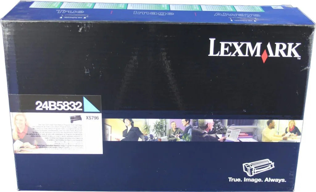 New, Pre-owned, Original Lexmark 24B5832 Extra High Yield Cyan Toner Cartridge