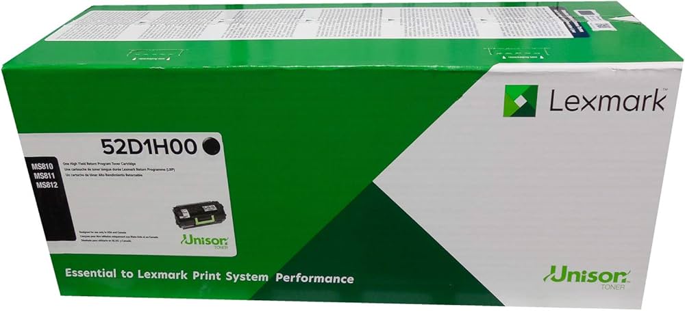 New, Pre-Owned - Lexmark (521H) High Yield Black Toner Cartridge, 52D1H00