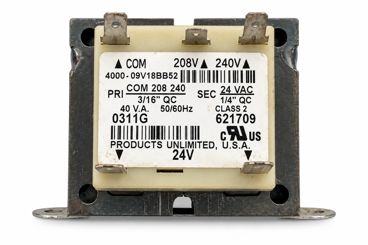 Nordyne 621709 208/240V to 24VAC 40VA HVAC transformer