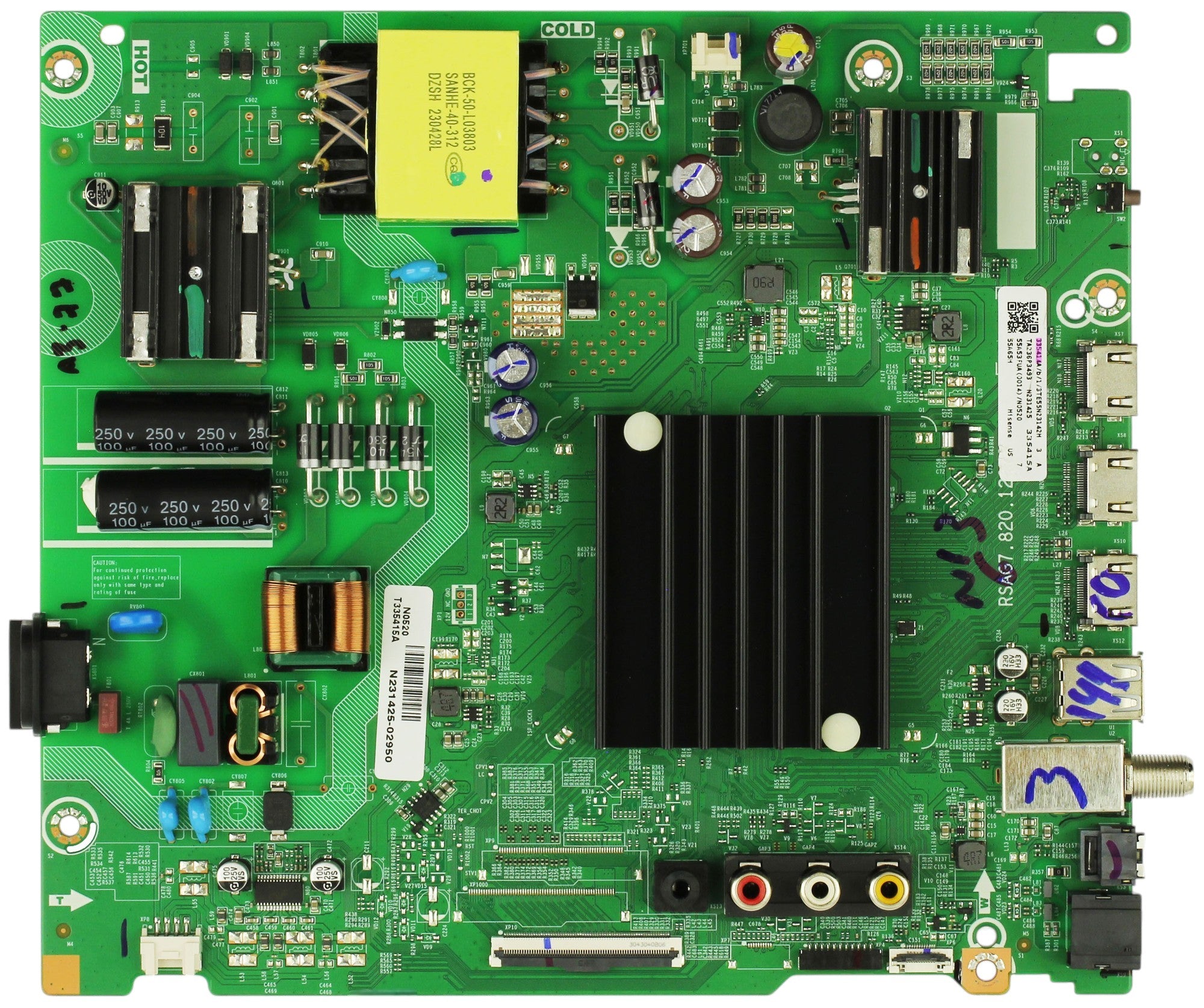 Hisense 335414 335415 Main Board Power Supply for 55A65H