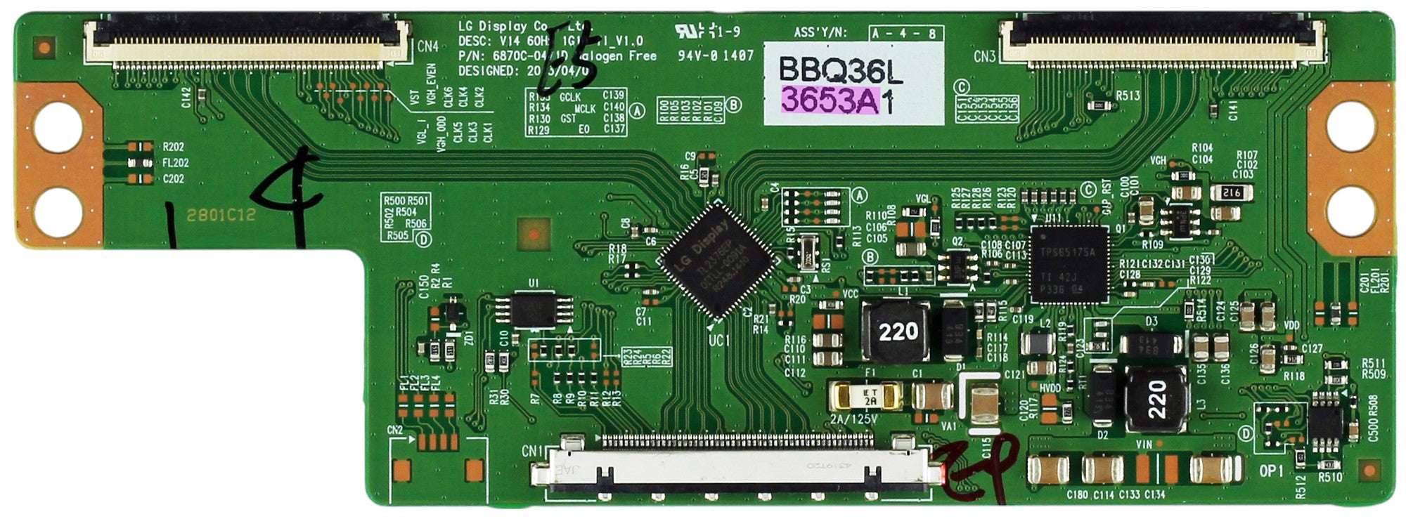 6871L-3653A LG (6870C-0471D) T-Con Board for 55LB6100-UG 55LB6000-UH 55LF6090-UB