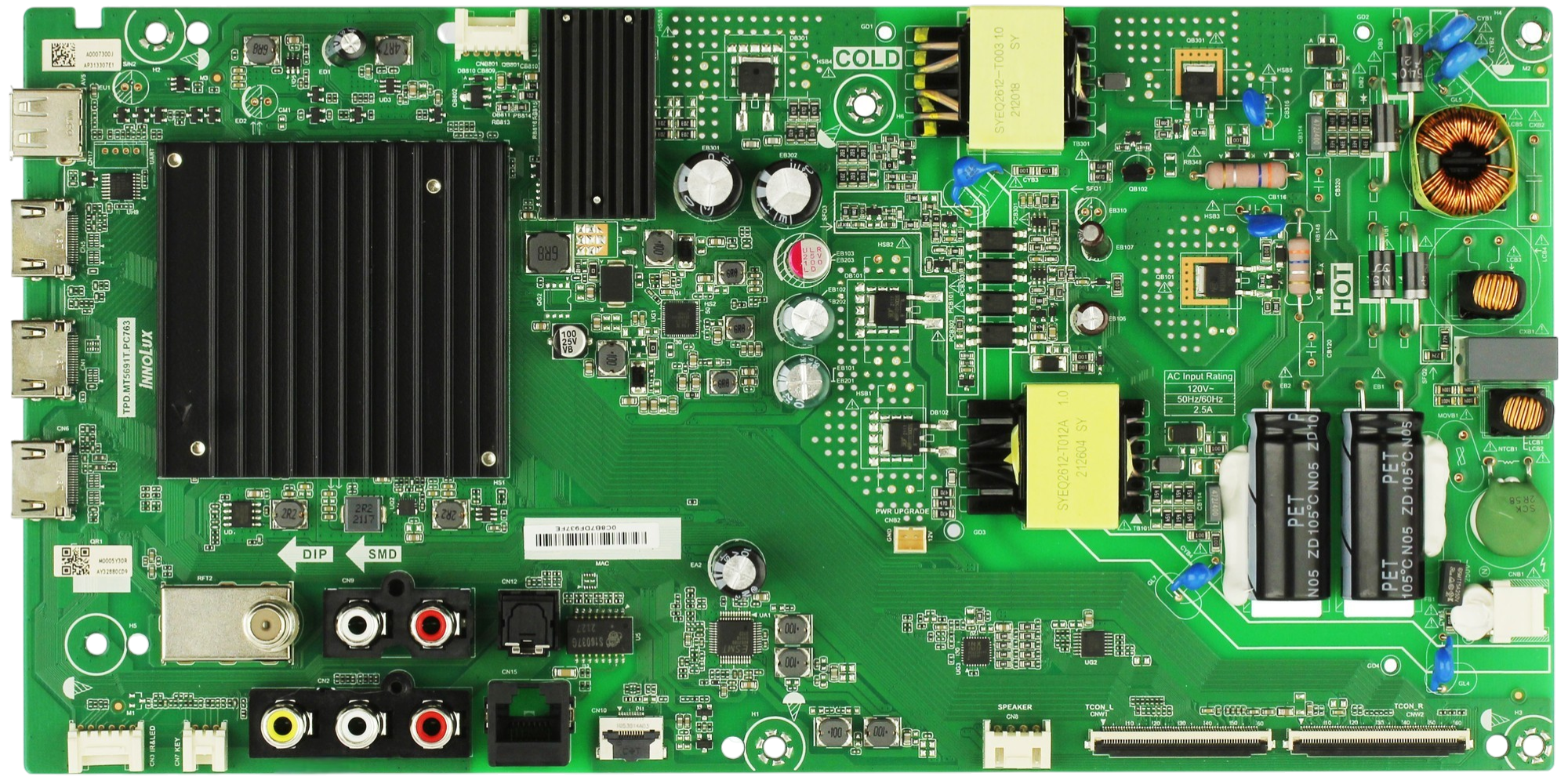 6M03A0007300J Vizio Main Board / Power Supply, TPD.MT5691T.PC763, V505-J09