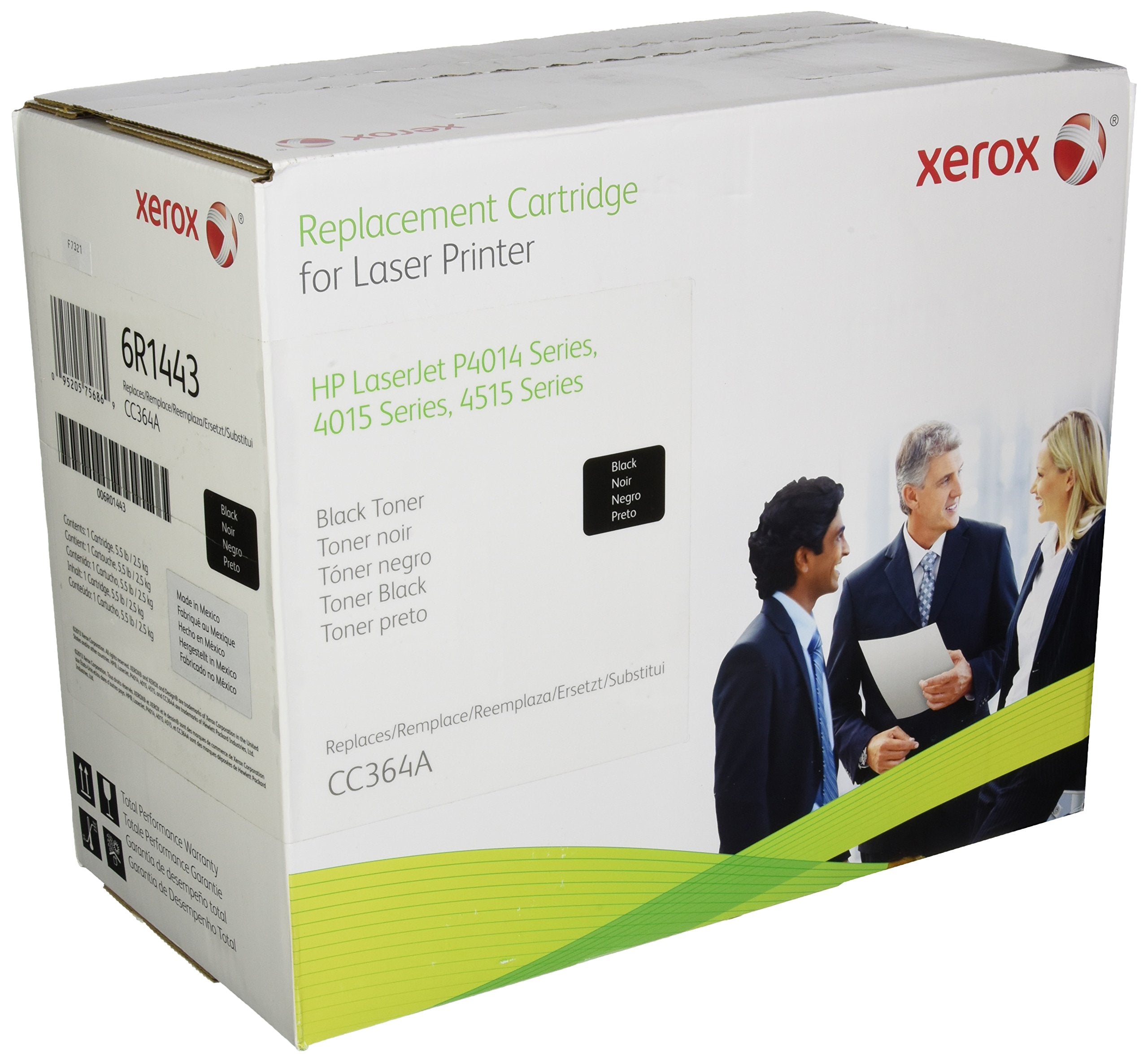 New, Pre-Owned - Xerox 6R1443 Standard Yield Black Toner Cartridge, 006R01443 (Alternative To The HP 64A (CC364A)