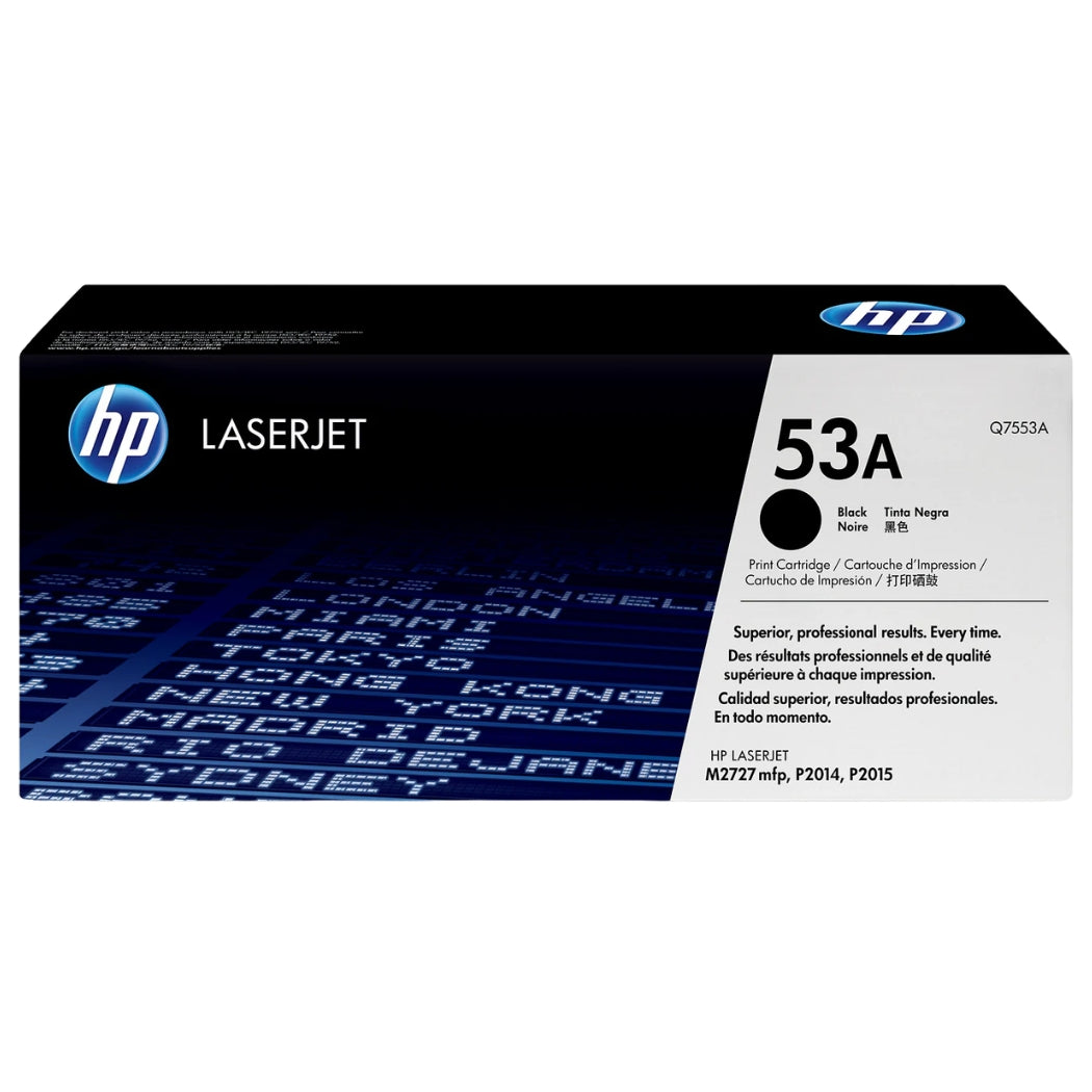 New, Pre-Owned - HP 53A Standard Yield Black LaserJet Toner Cartridge, Q7553A
