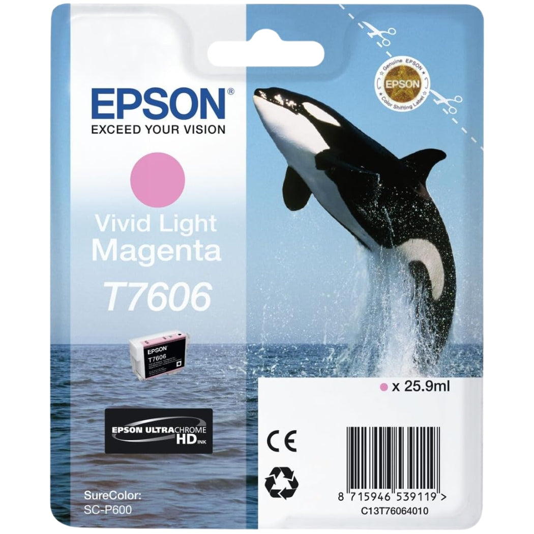 New, Pre-Owned - Epson Whale T7606 Light Magenta Ink Cartridge