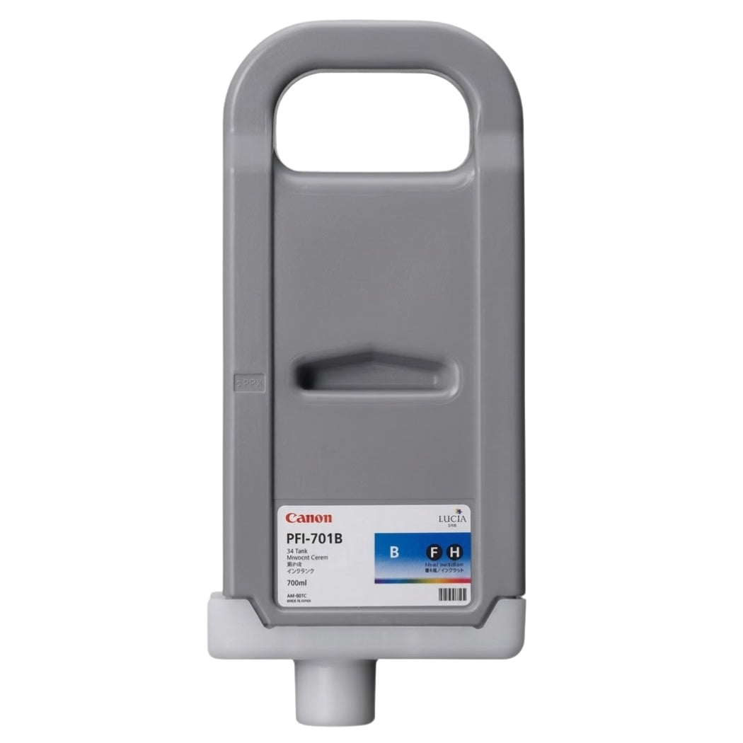 New, Pre-Owned - Canon 700ml PFI-701 Blue High-Yield Ink Cartridge, 0908B001AA