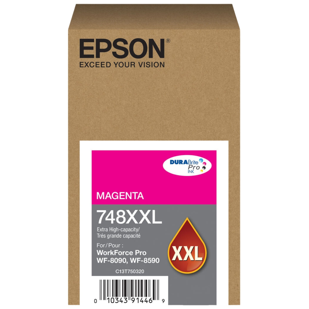 New, Pre-Owned - Epson 748XXL DURABrite Pro Extra High-Yield Magenta Ink Cartridge, T748XXL320