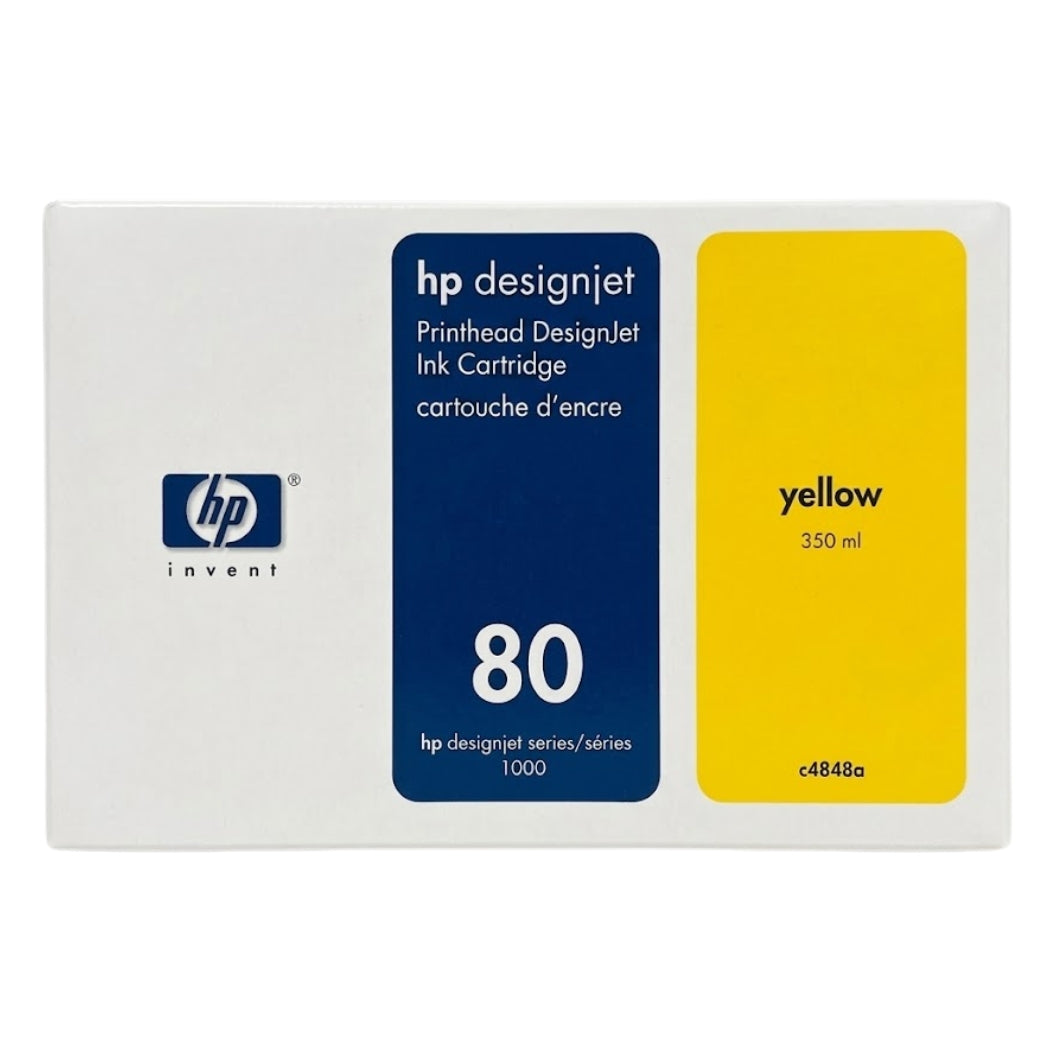 New, Pre-Owned - HP 80 Yellow Printhead Only DesignJet Ink Cartridge, C4823A