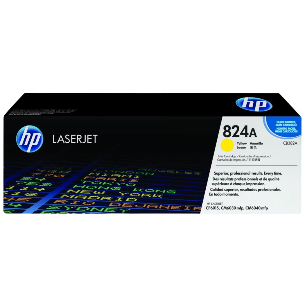 New, Pre-Owned - HP 824A Standard Yield Yellow Toner Cartridge, CB382A