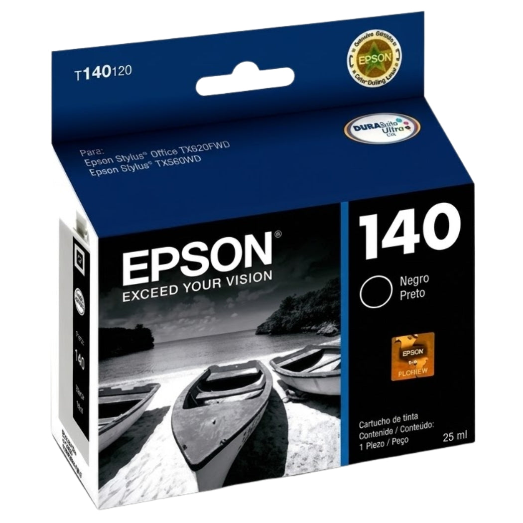 New, Pre-Owned - Epson 140 Black Ink Cartridge, T140120-AL