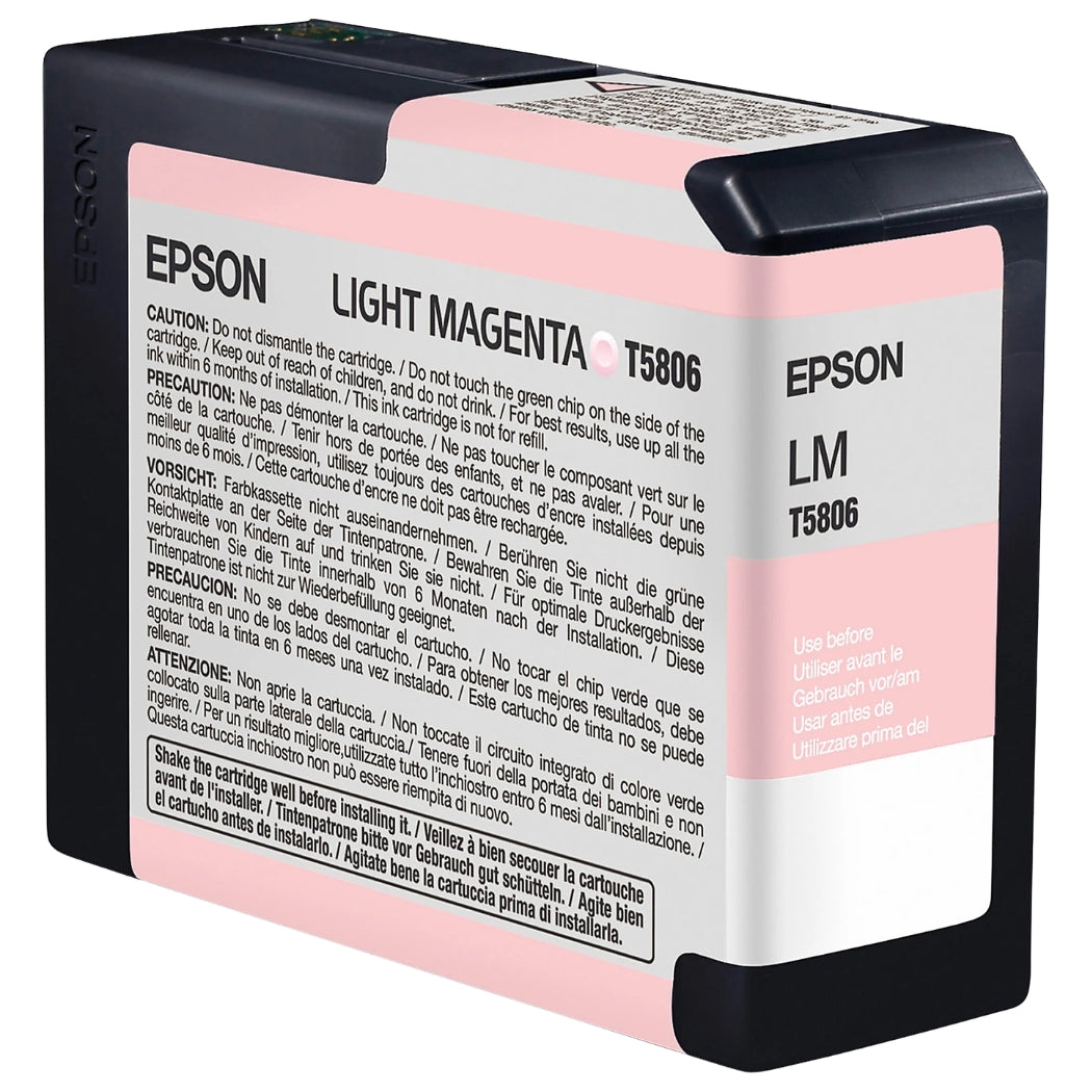 New, Pre-Owned - Epson T580B 80ML UltraChrome K3 Vivid Light Magenta Inkjet Cartridge