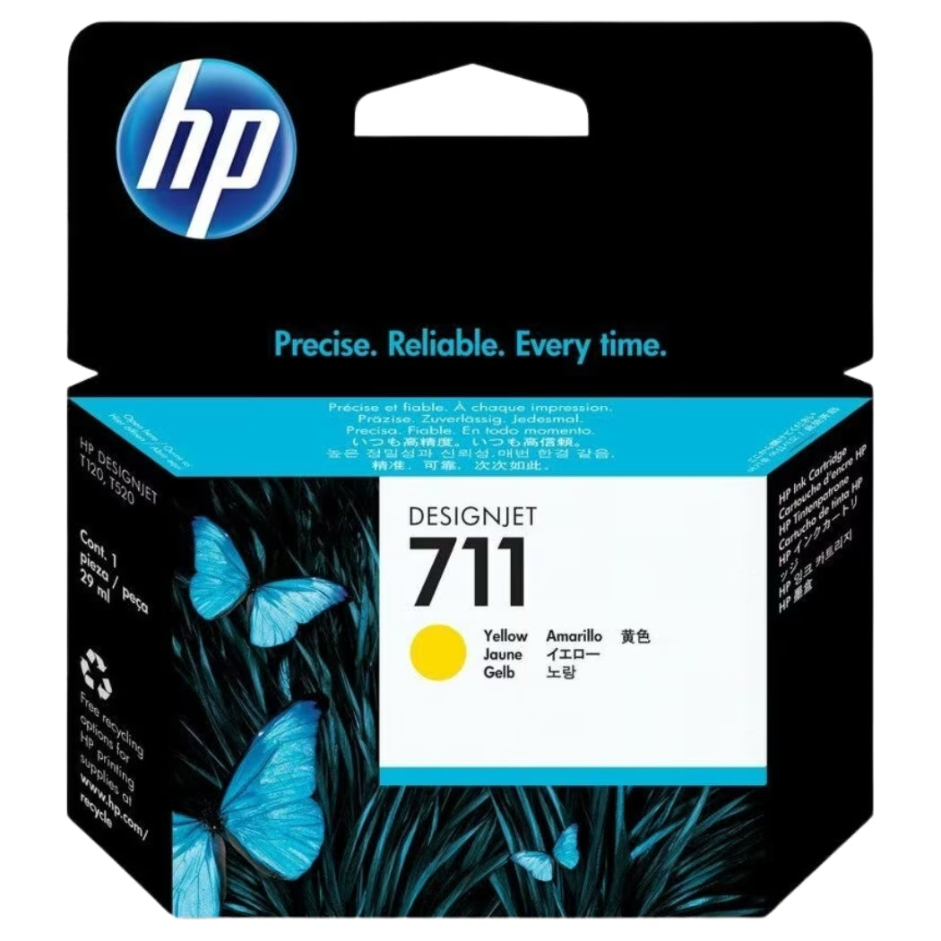 New, Pre-Owned - HP 711 29-ml (CZ132A) Yellow DesignJet Ink Cartridge