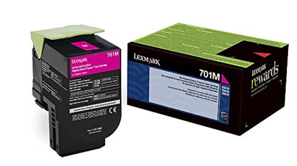 New, Pre-Owned - Lexmark 701M Standard Yield Magenta Toner Cartridge, 70C10M0