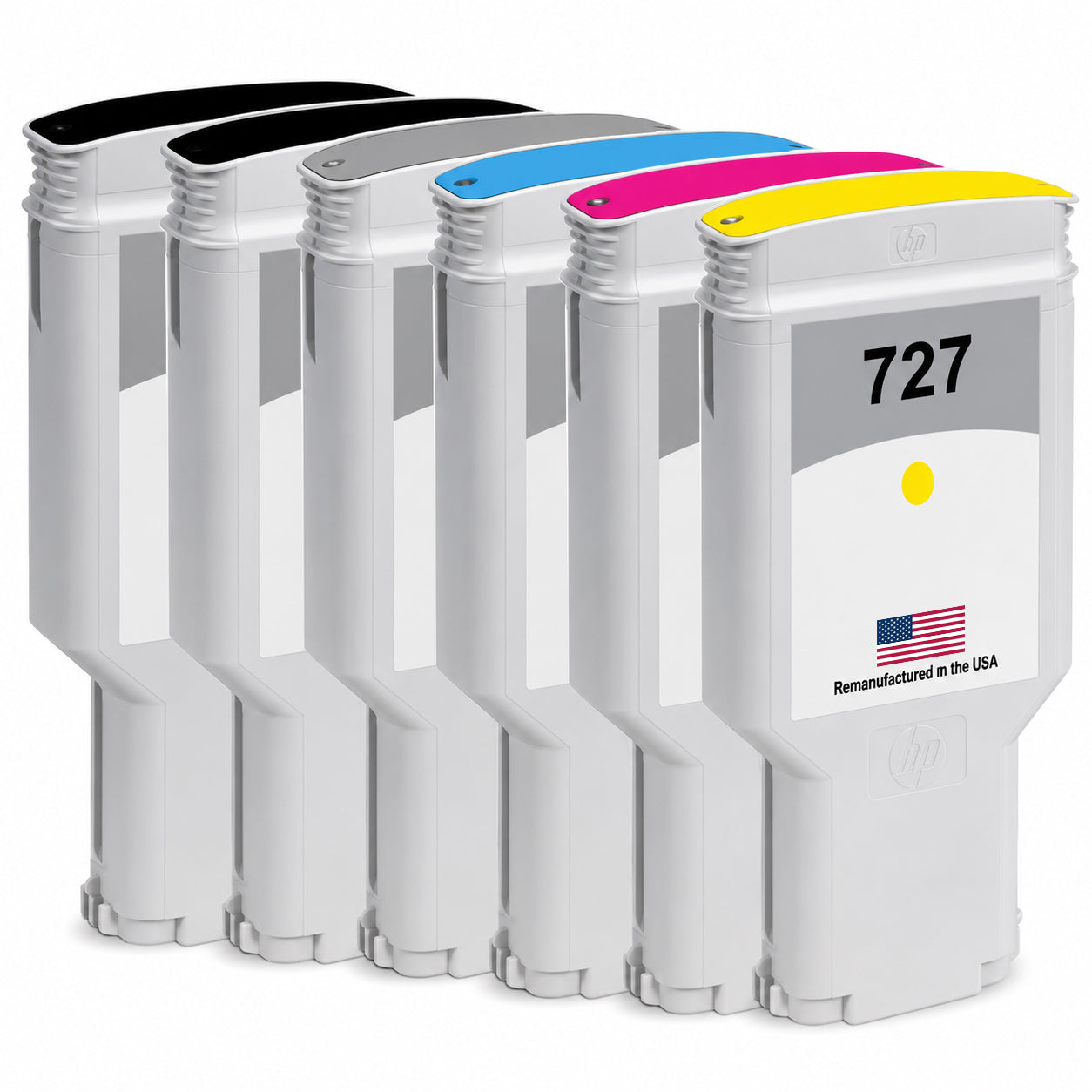 U.S. Remanufactured for HP 727XL 300mL 6-Pack Ink Cartridges