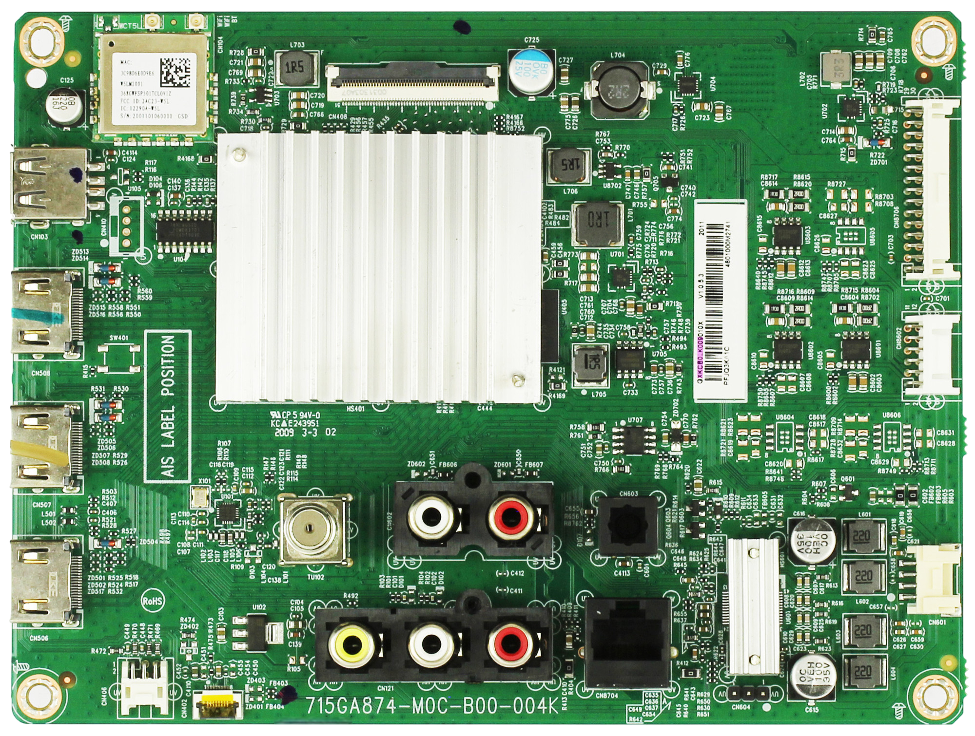 Vizio 756TXKCB02K009 Main Board for V435-H11 (LTCUZGLW)