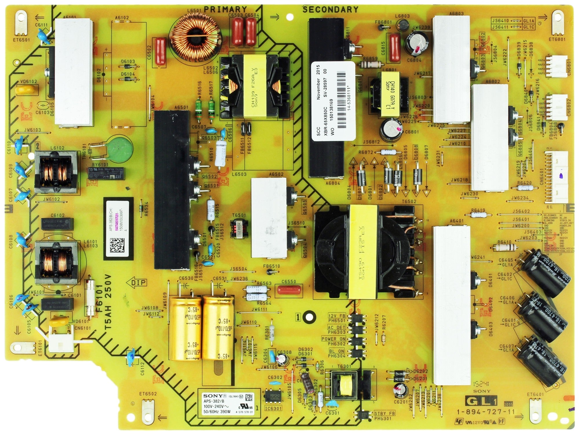 Sony 1-474-617-21 GL1 Power Supply Board