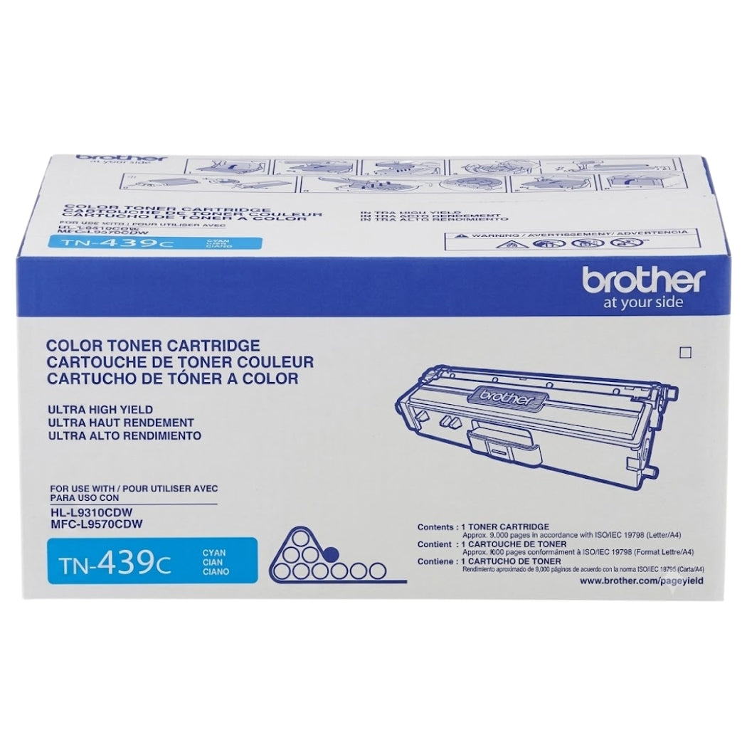 New, Pre-Owned - Brother TN-439 Extra High Yield Cyan Toner Cartridge, TN439C