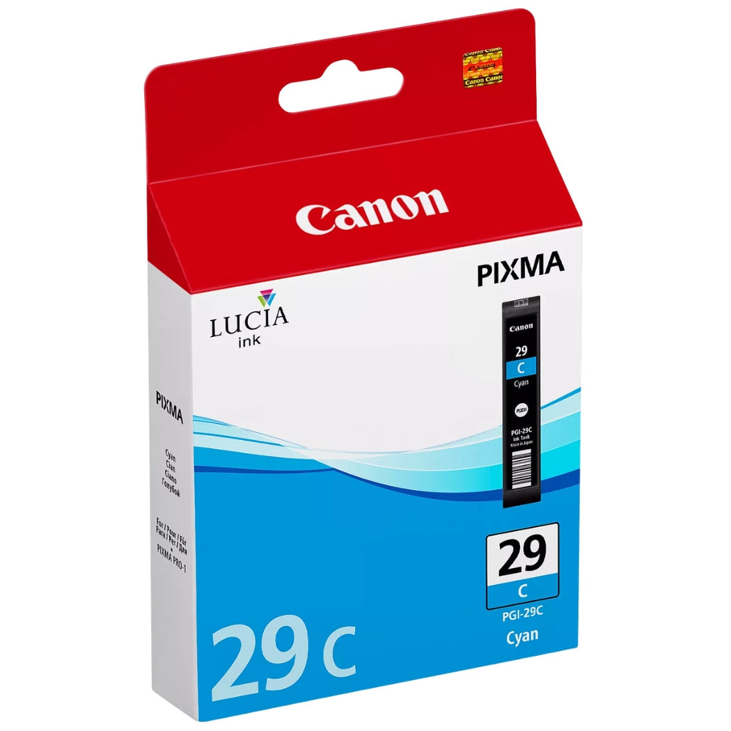 New, Pre-Owned - Canon PGI-29 Standard Yield Cyan Ink Cartridge, 4873B001