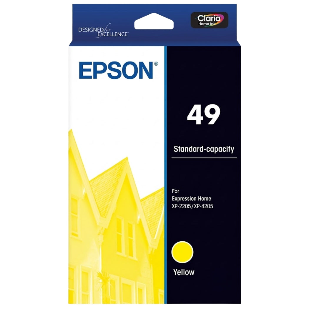 New, Pre-Owned - Epson 49 Standard Yield Yellow Ink Cartridge, C13T10E492