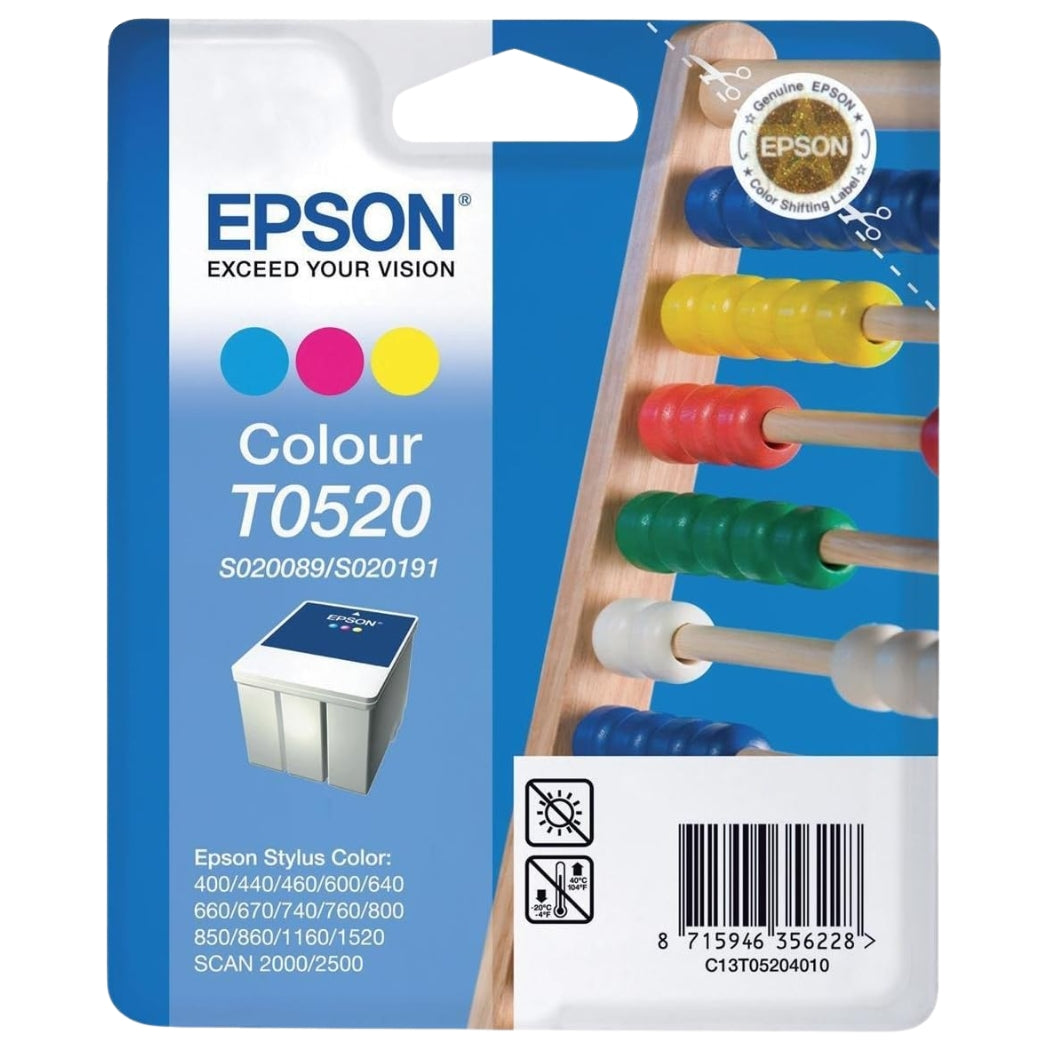 New, Pre-Owned - Epson T052 Stylus Colour Ink Cartridge, S020089/S020191