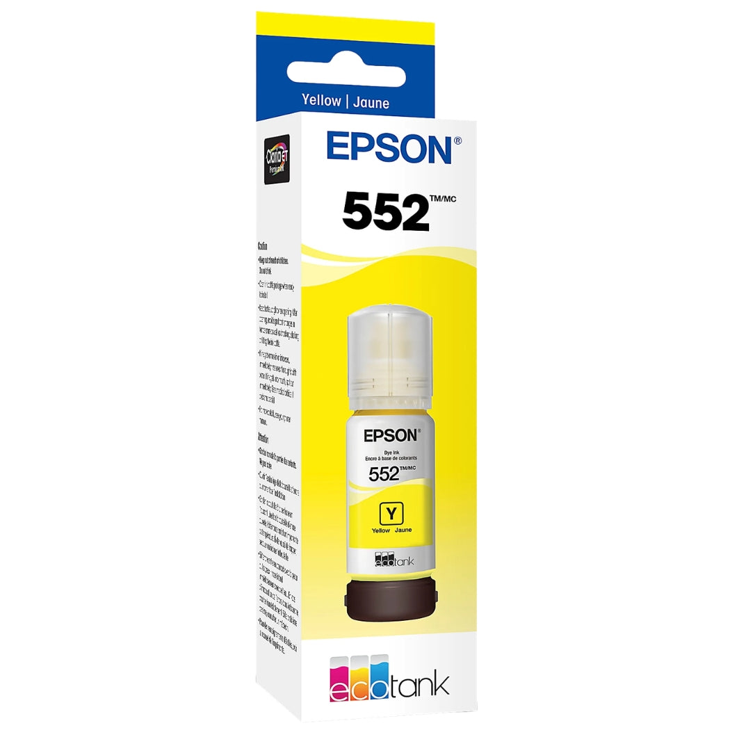 New, Pre-Owned - Epson (552) Ultra High-Yield Yellow Ink Bottle, T552420-S