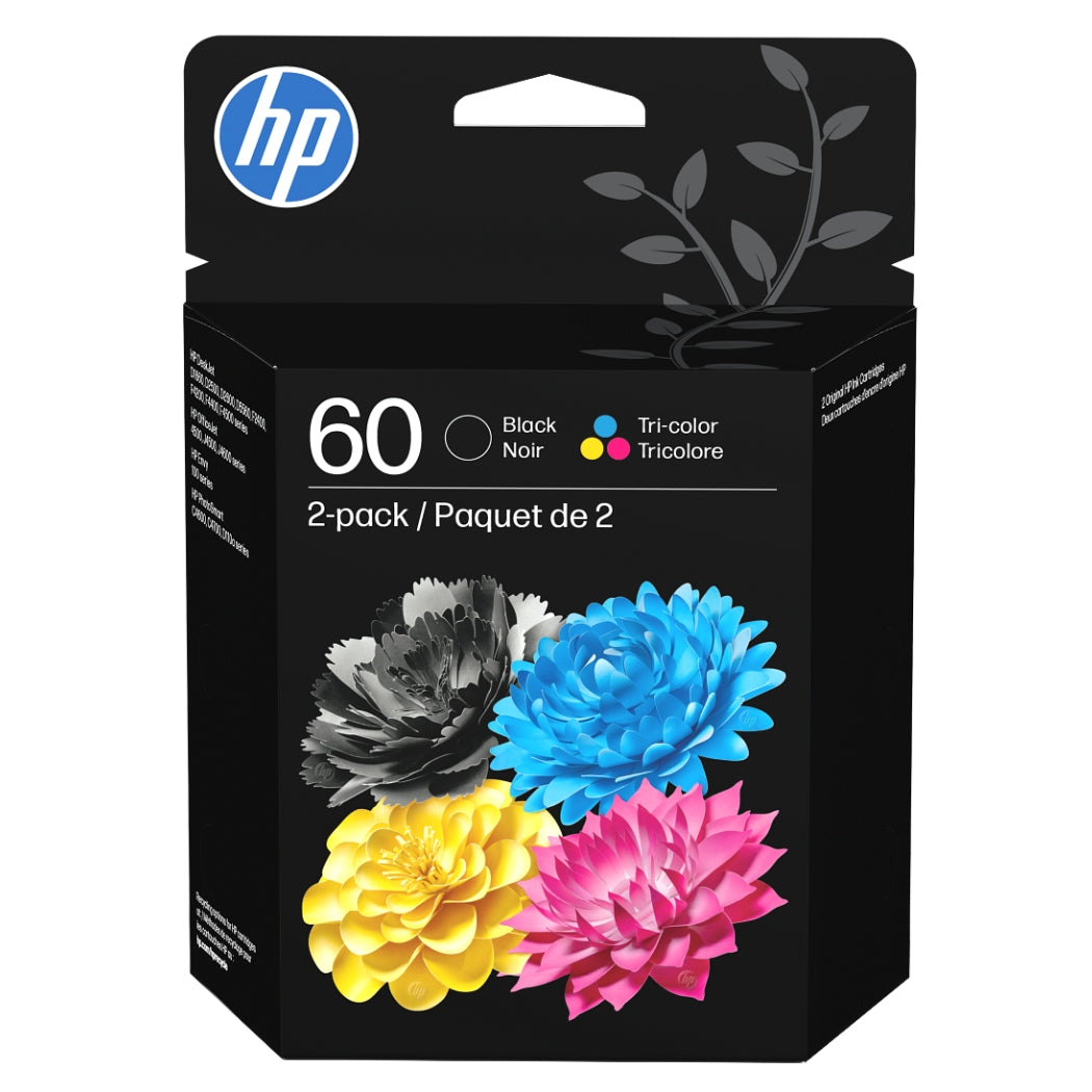 New, Pre-Owned - HP 60 Black & Color Ink Cartridge-Combo Pack