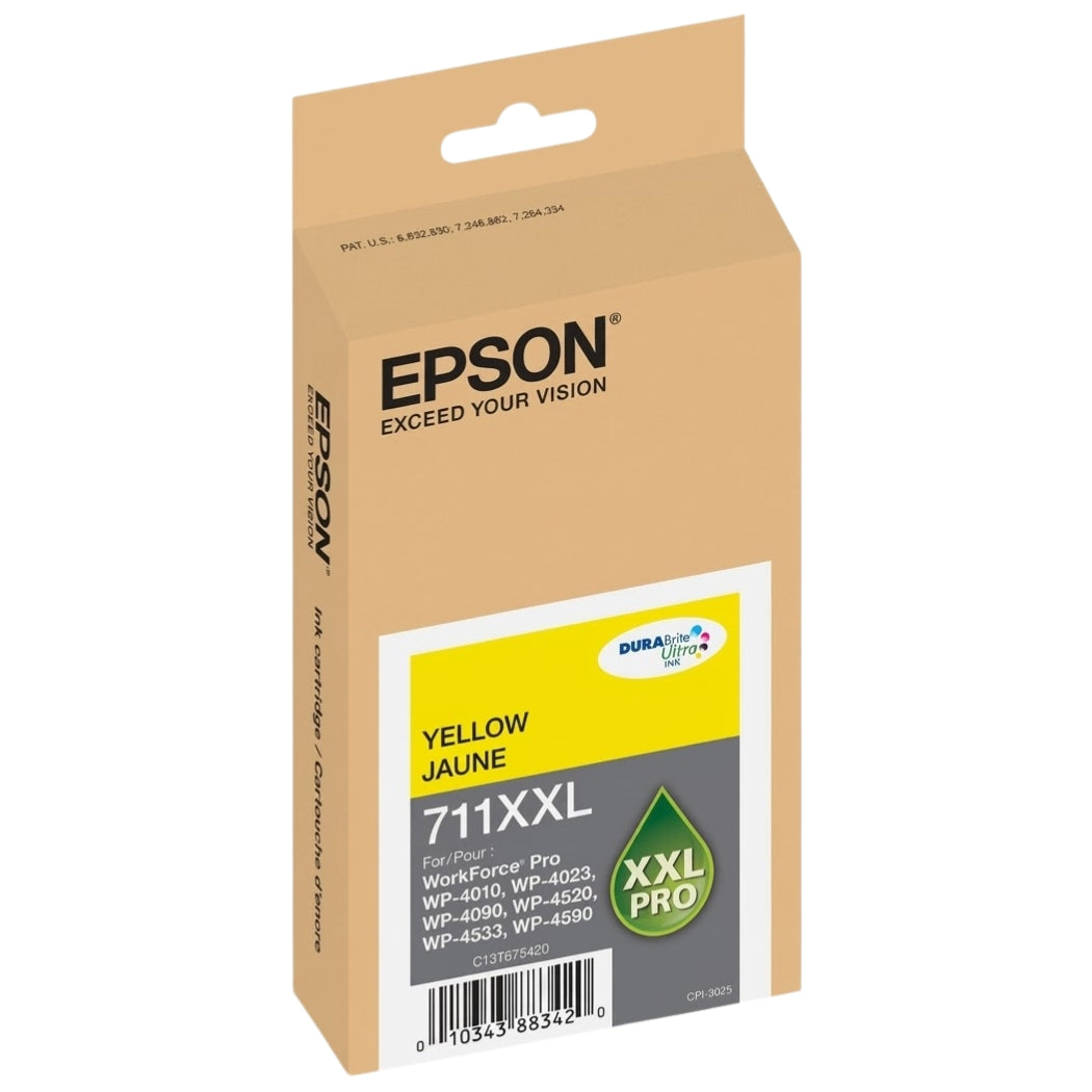 New, Pre-Owned - Epson 711XXL Extra High-Yield Yellow Ink Cartridge, T711XXL420