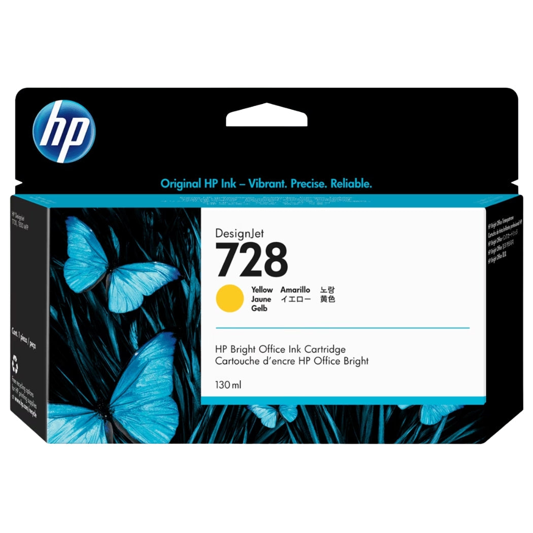 New, Pre-Owned - HP 728 130-ml (F9J65A) Yellow New, Pre-Owned - Ink Cartridge