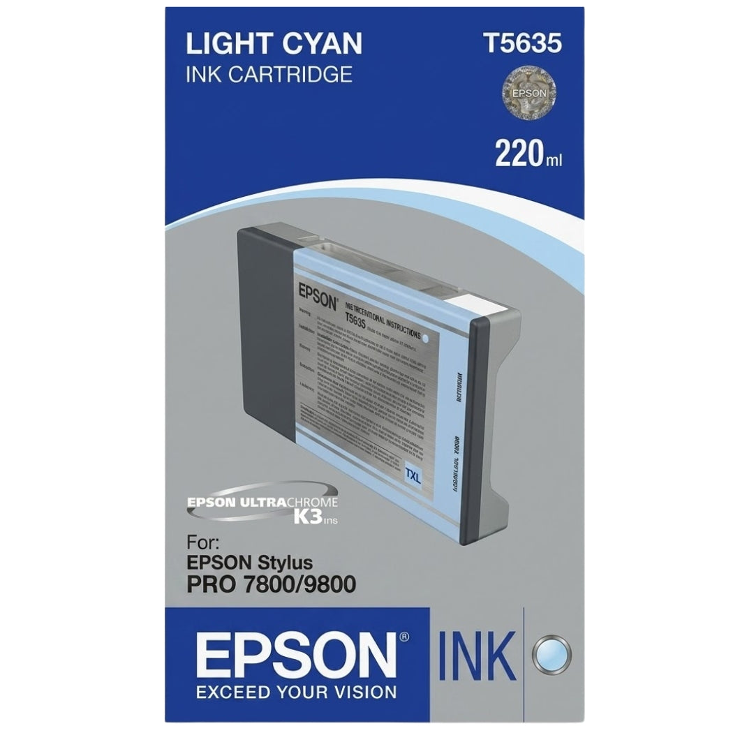 New, Pre-Owned - Epson T5635 Light Cyan Ink Cartridge