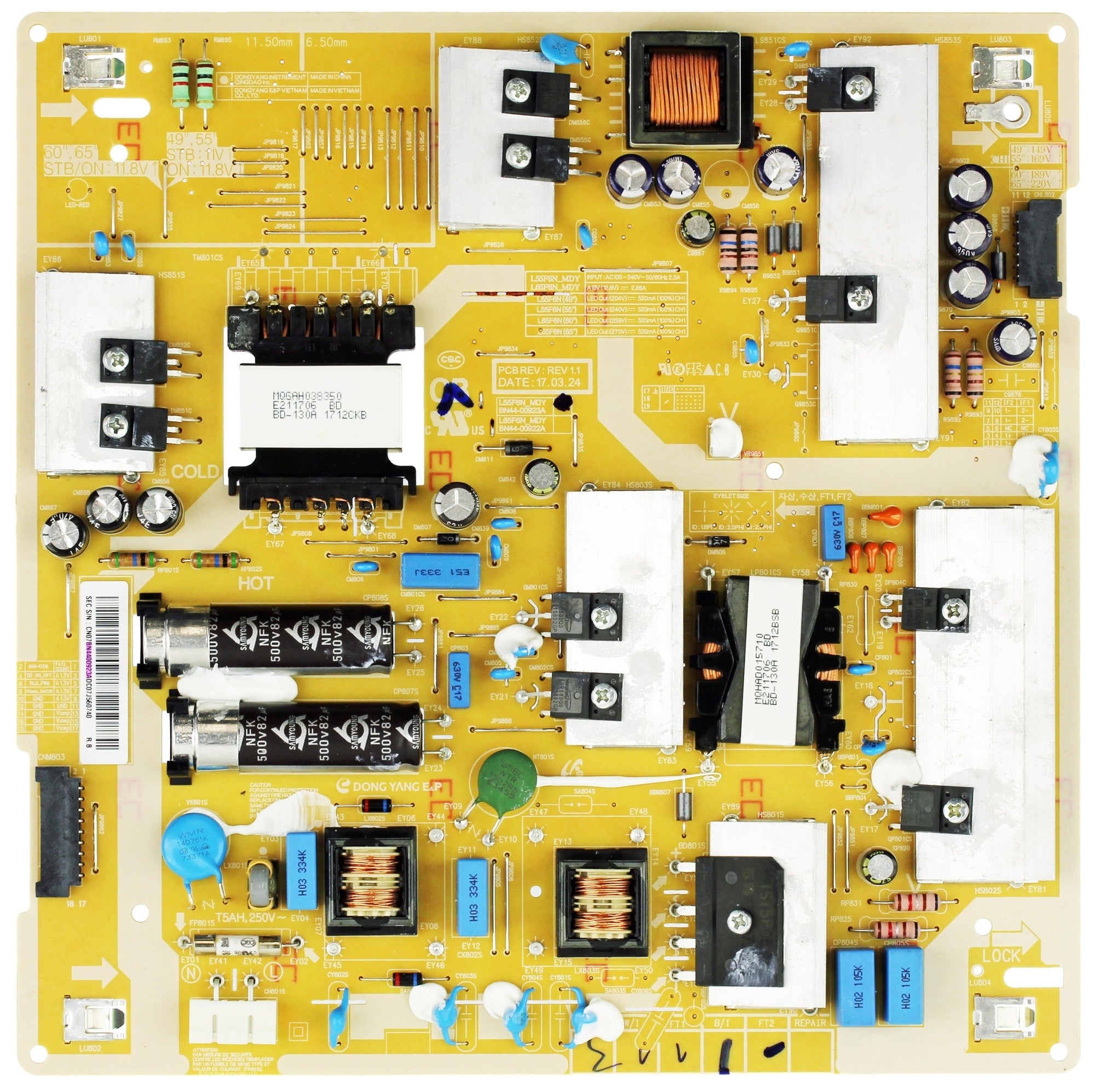 Samsung BN44-00923A Power Supply / LED Board