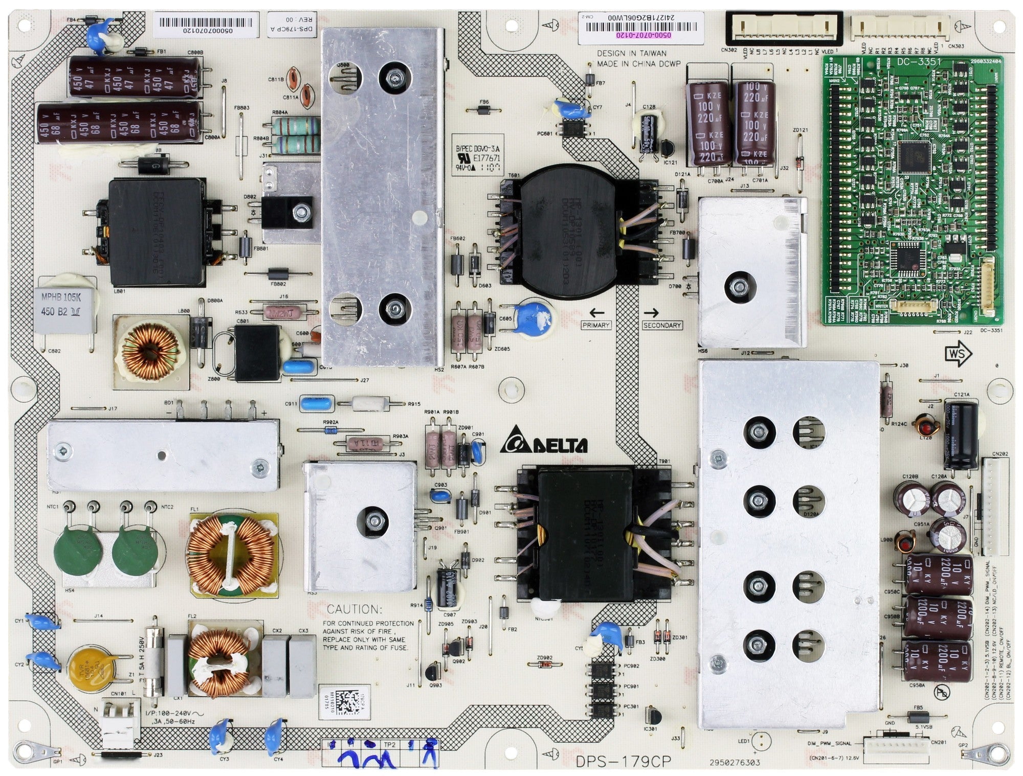 Vizio 0500-0707-0120 (DPS-179CP A) Power Supply / LED Board