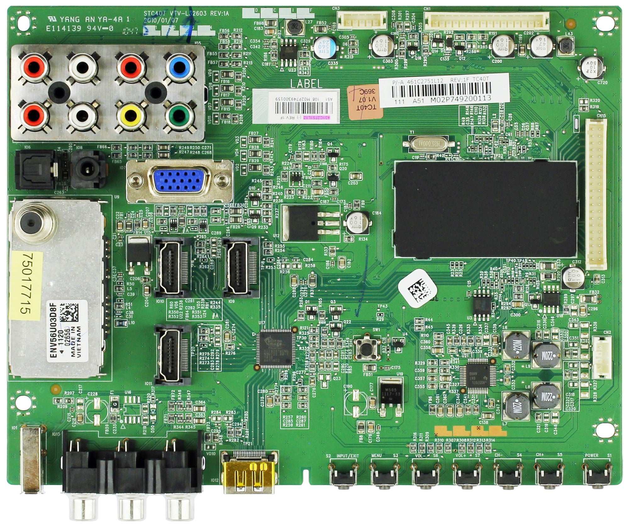 Toshiba 75018972 (STC40T, VTV-L32603) Main Board for 40E200U1