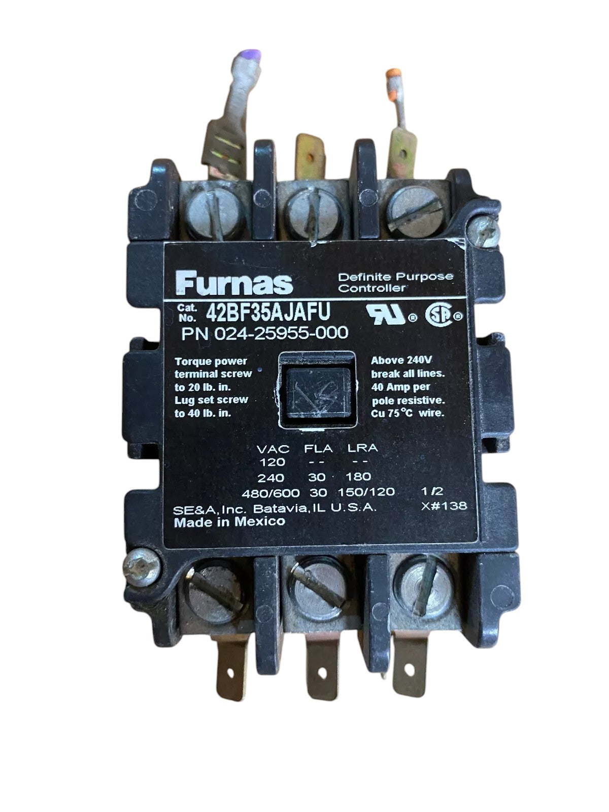 Furnas P/N 024-25955-000 Definite Purpose Contactor