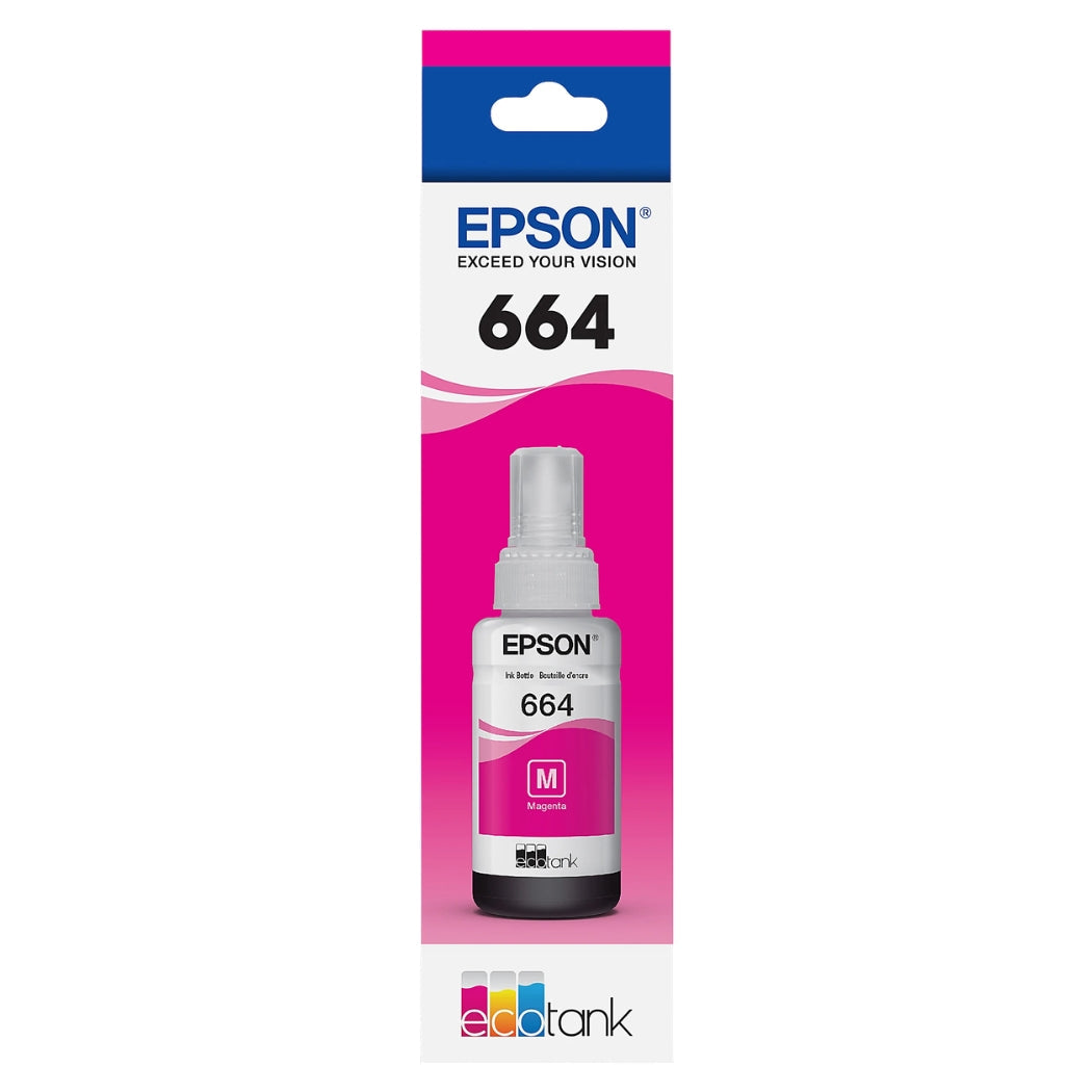 New, Pre-Owned - Epson 664 Ultra High-Yield Magenta Ink Bottle, T664320-S