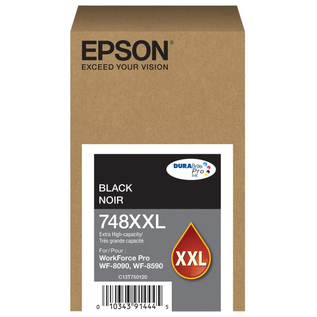 New, Pre-Owned - Epson 748XXL DURABrite Pro Extra High-Yield Black Ink Cartridge, T748XXL120